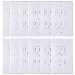 austor 12 pack baby safety electric outlet covers baby safety self closing wall socket plugs plate alternate for child proofing
