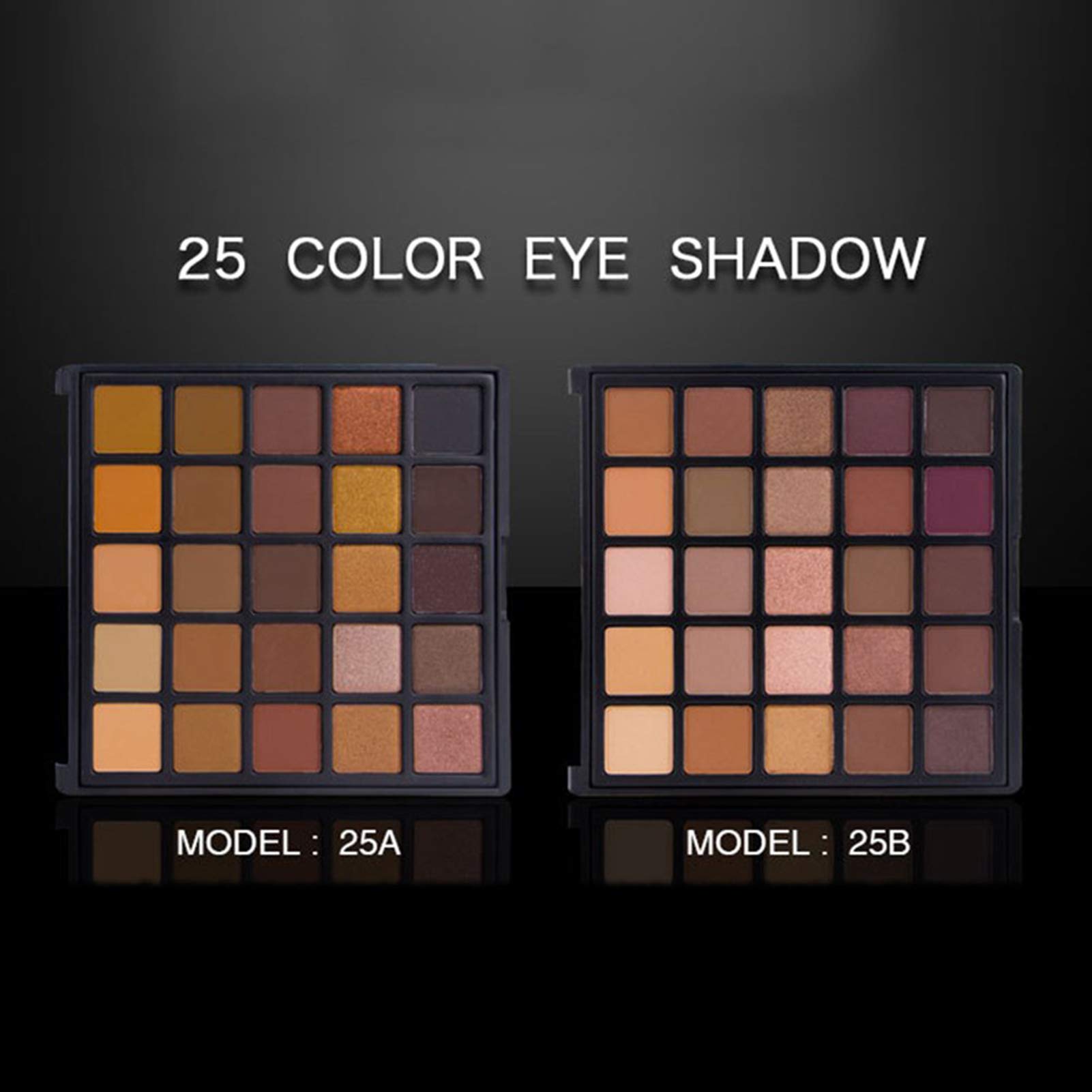 Vodisa Nude Neutral Eyeshadow Palette, Matte and Shimmer Eye Shadows Long Lasting Blendable Eyeshadow with Makeup Brushes Set Warm Brown Waterproof High Pigment Powder Pallet 25B