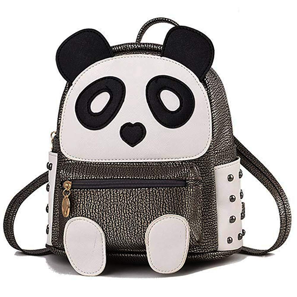 H&N Fashion Cute Panda Backpack for Girls and Boys Leather Small Travel Shoulder/Book Bag