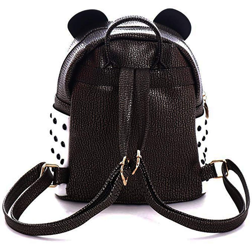 H&N Fashion Cute Panda Backpack for Girls and Boys Leather Small Travel Shoulder/Book Bag