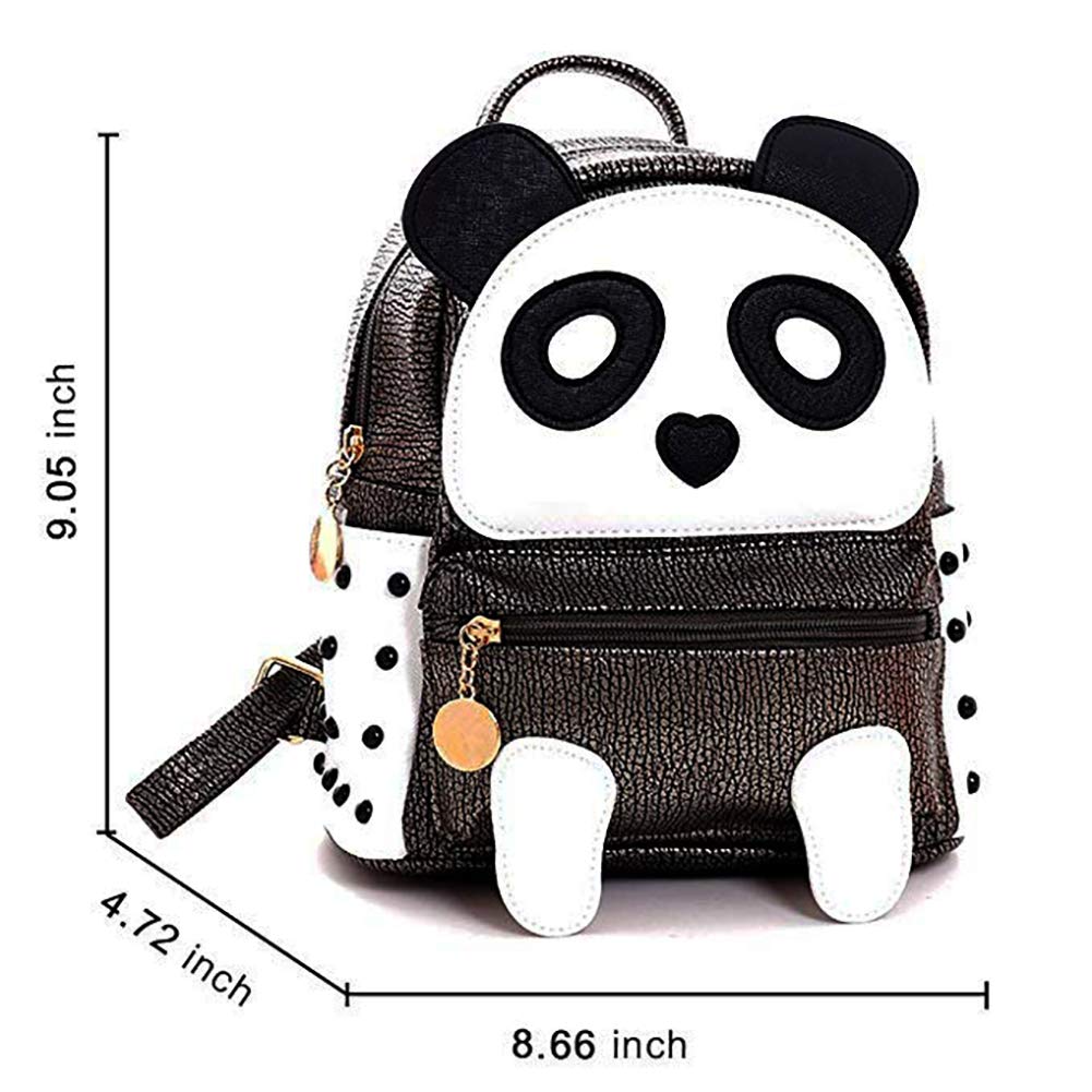 H&N Fashion Cute Panda Backpack for Girls and Boys Leather Small Travel Shoulder/Book Bag