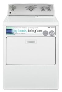 kenmore 29" front load electric dryer with wrinkle guard and 7.0 cubic ft. total capacity, white