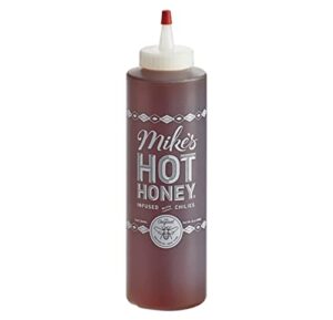 mike's hot honey, america's #1 brand of hot honey, spicy honey, all natural 100% pure honey infused with chili peppers, gluten-free, paleo-friendly (24 oz chef’s bottle, 1 pack)
