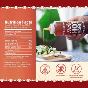 Mike's Hot Honey, America's #1 Brand of Hot Honey, Spicy Honey, All Natural 100% Pure Honey Infused with Chili Peppers, Gluten-Free, Paleo-Friendly (24 oz Chef’s Bottle, 1 Pack)