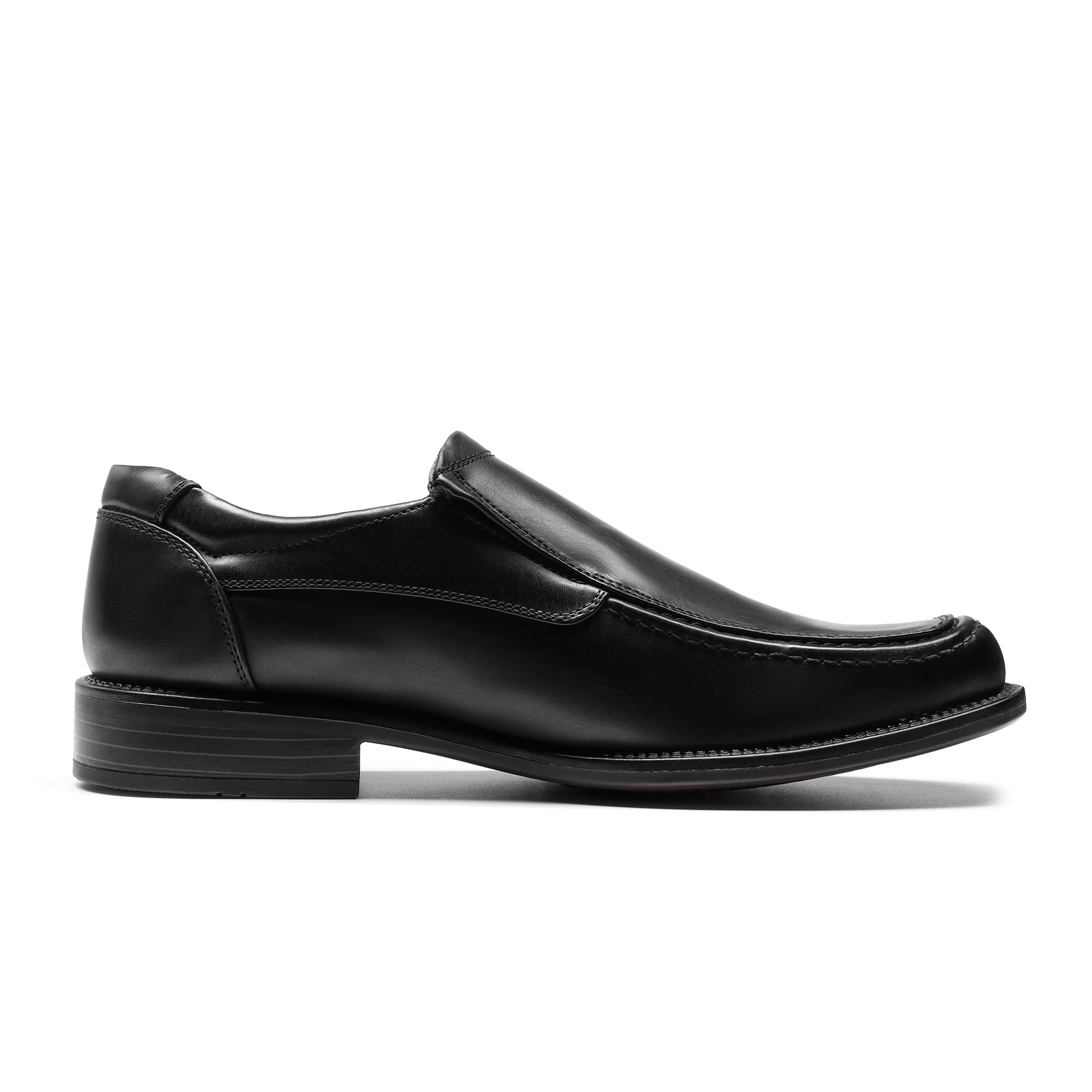 Bruno Marc Men's Goldman-02 Black Slip on Leather Lined Square Toe Dress Loafers Shoes for Casual Weekend Formal Work - 13 M US
