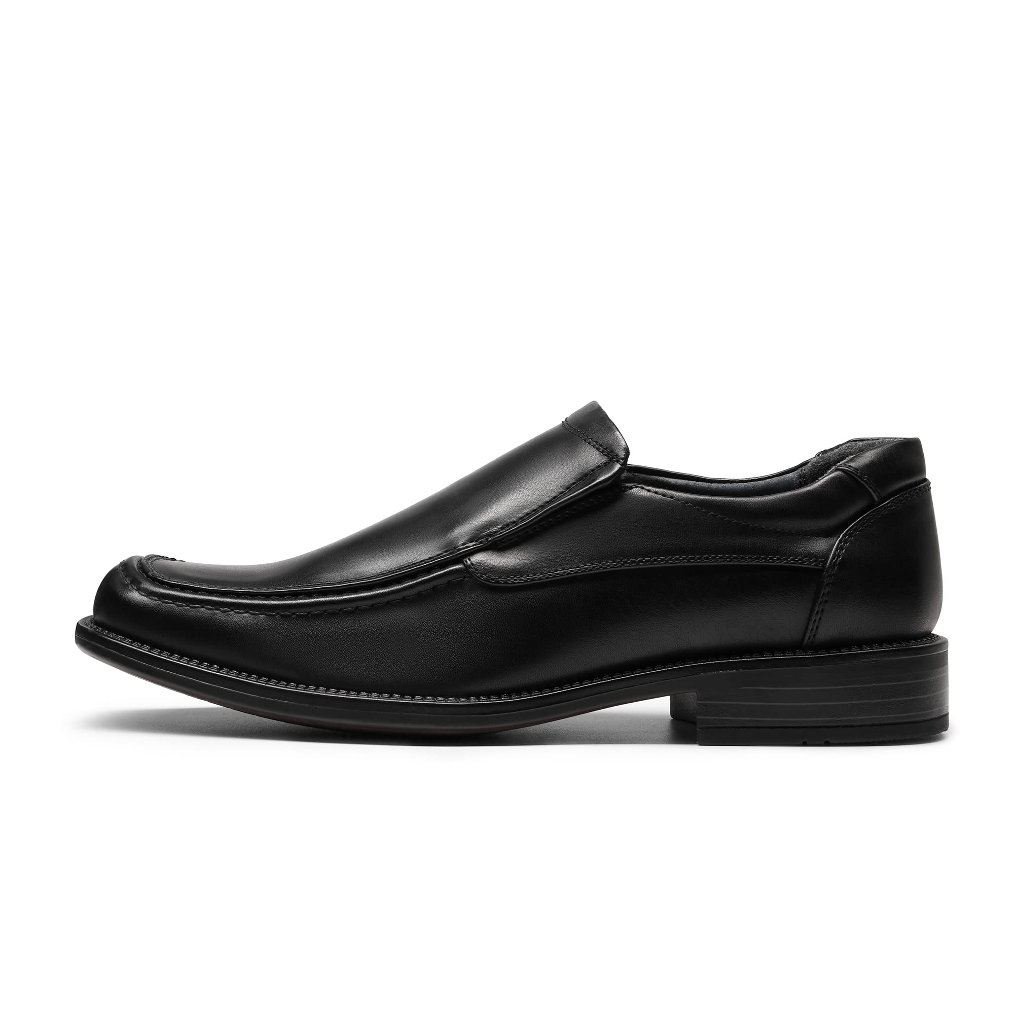 Bruno Marc Men's Goldman-02 Black Slip on Leather Lined Square Toe Dress Loafers Shoes for Casual Weekend Formal Work - 13 M US