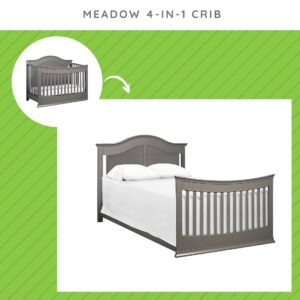 CC KITS Full Size Conversion Kit Bed Rails for Davinci Meadow 4-in-1 Crib (Slate)