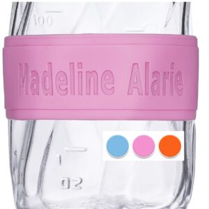 custom baby bottle labels for daycare pink blue or orange 4 pack sippy cup labels personalized bands