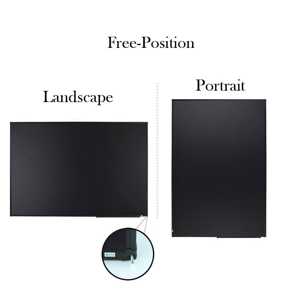 Lockways 36" x 24" Magnetic Chalkboard Black Board, Magnetic Bulletin Blackboard| Wall Mounted Message Presentation Memo Board 3 x 2 Feet