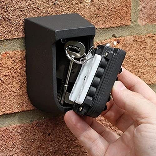 imurz Key Lock Box for Outside,Combination Lockbox for House Keys with Code,Hide a Key Outdoor Waterproof,Key Safe Wall Mounted for Home, Office, Garage,Apartment,Store,Spare Key Storage (Grey)