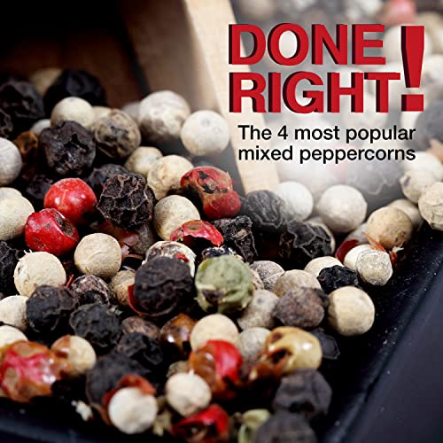 The Spice Lab Rainbow Peppercorns - Mixed Peppercorns Whole – 1 Pound Resealable Bag - Kings Peppercorn Medley - All Natural OU Kosher Gluten Free - Rainbow Peppercorns For Grinder Refill