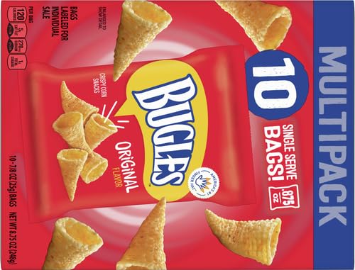 Bugles Crispy Corn Snacks, Original Flavor, Snack Bag, 8.75 oz