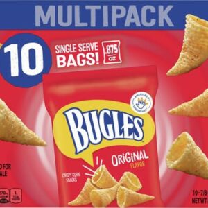 Bugles Crispy Corn Snacks, Original Flavor, Snack Bag, 8.75 oz