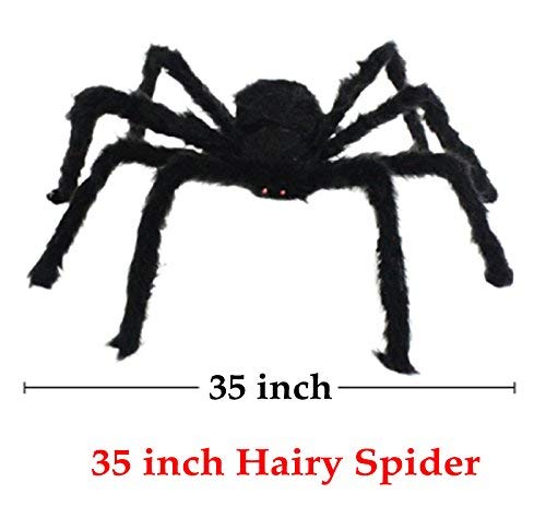 COOLJOY 35 INCH Halloween Decorations Spider Realistic Hairy Spider Halloween Party Decor for Outdoor Indoor