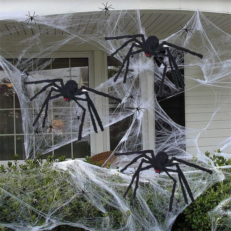 COOLJOY 35 INCH Halloween Decorations Spider Realistic Hairy Spider Halloween Party Decor for Outdoor Indoor