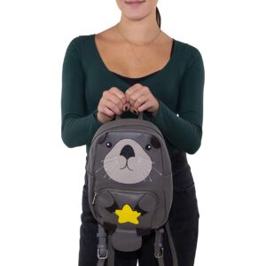 Sleepyville Critters: Mini Otter Backpack In Vinyl Material