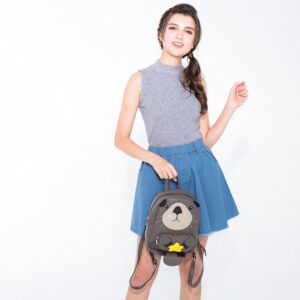 Sleepyville Critters: Mini Otter Backpack In Vinyl Material