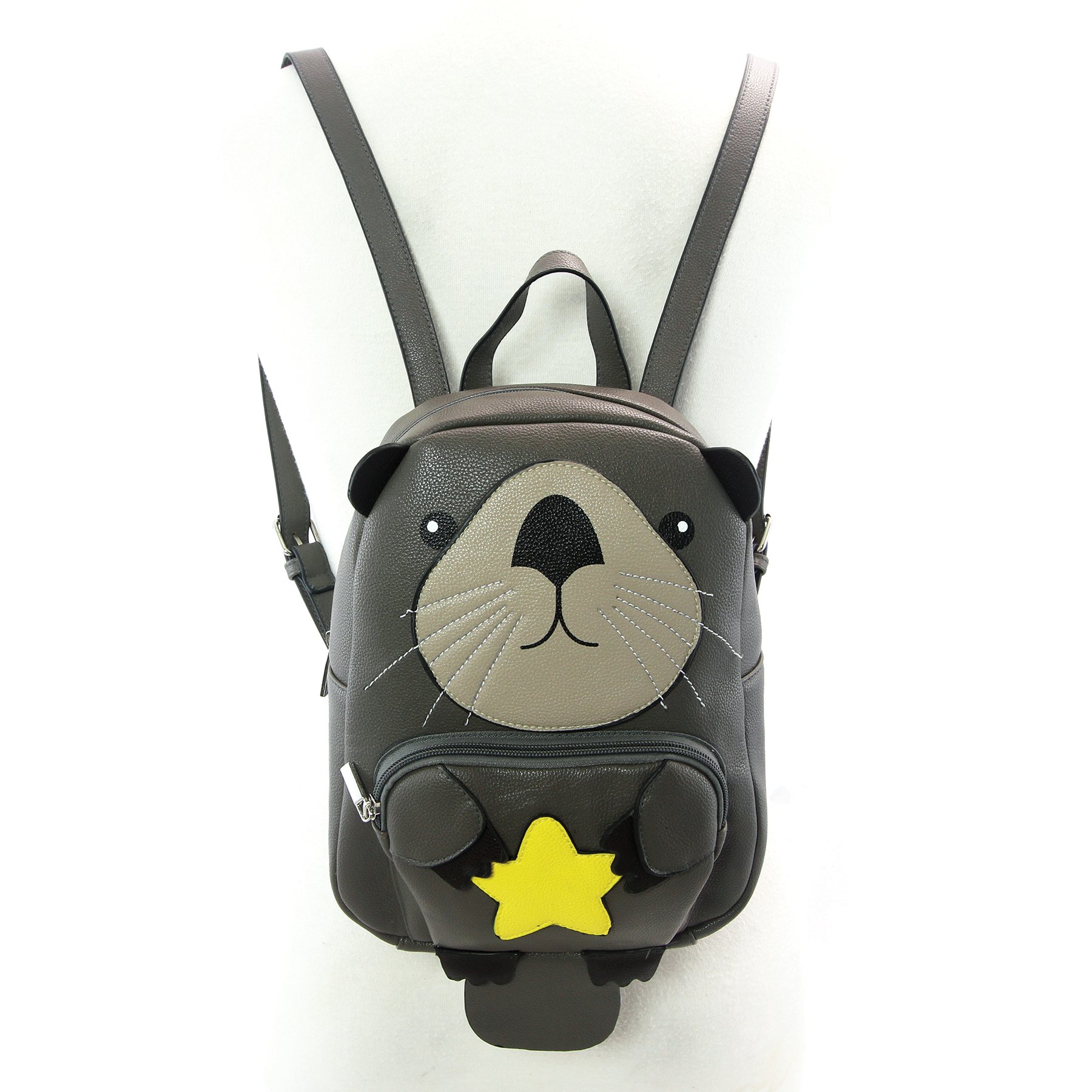 Sleepyville Critters: Mini Otter Backpack In Vinyl Material