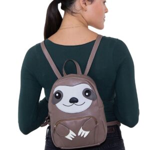 WonderMolly Sleepyville Critters - Mini Sloth Backpack in Vinyl Material