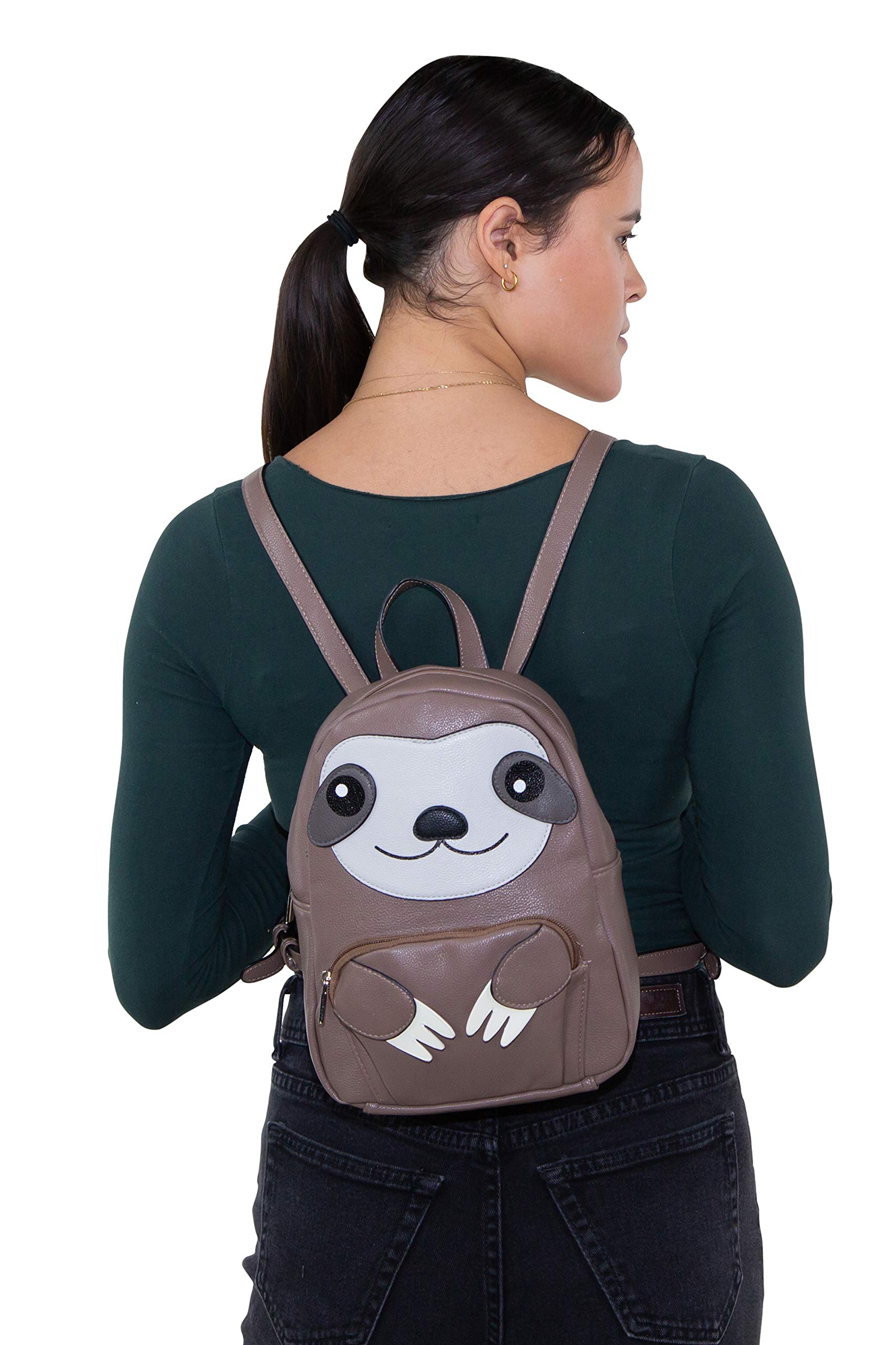 WonderMolly Sleepyville Critters - Mini Sloth Backpack in Vinyl Material