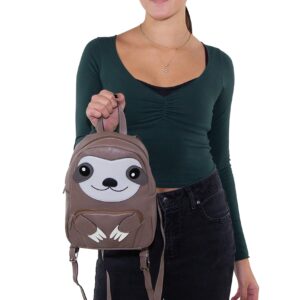 WonderMolly Sleepyville Critters - Mini Sloth Backpack in Vinyl Material