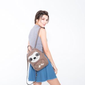 WonderMolly Sleepyville Critters - Mini Sloth Backpack in Vinyl Material