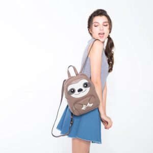 WonderMolly Sleepyville Critters - Mini Sloth Backpack in Vinyl Material