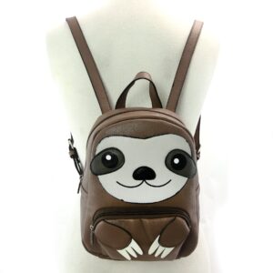 WonderMolly Sleepyville Critters - Mini Sloth Backpack in Vinyl Material