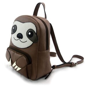 WonderMolly Sleepyville Critters - Mini Sloth Backpack in Vinyl Material