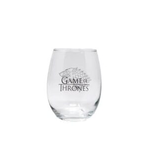 Game of Thrones Collectible Wine Glass Set (House Stark & House Targaryen)