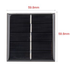 uxcell 5Pcs 2.5V 120mA Poly Mini Solar Cell Panel Module DIY for Light Toys Charger 59.8mm x 59.8mm