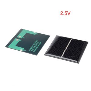 uxcell 5Pcs 2.5V 120mA Poly Mini Solar Cell Panel Module DIY for Light Toys Charger 59.8mm x 59.8mm