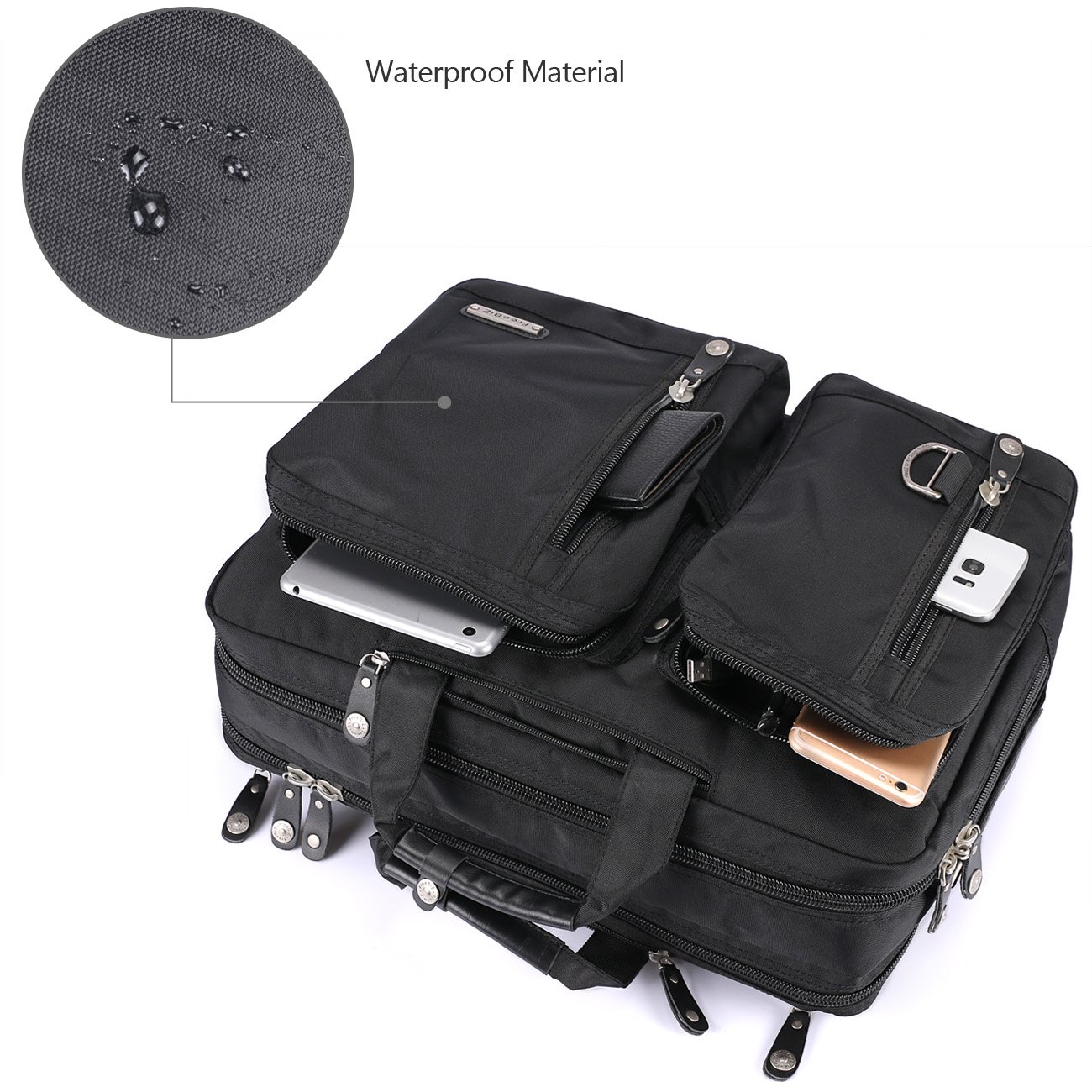 FreeBiz 18.4 Inch Laptop Briefcase Backpack Messenger Shoulder Bag 18 Inch Gaming Notebook Computer Case Handbag for Business Travel