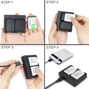 ENEGON NP-BX1 Battery (2-Pack) and Rapid Dual Charger for Sony NP-BX1 and Sony ZV-1, Cyber-Shot DSC-RX100, DSC-RX100 II/III/M4/M5/M6/M7/Ⅳ/Ⅴ/Ⅵ/Ⅶ/VA, DSC-RX100M II, HDR-CX405