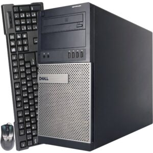 Dell Optiplex 990 Tower Premium Business Desktop Computer (Intel Quad-Core i5-2400 up to 3.4GHz, 16GB DDR3 Memory, 2TB HDD + 120GB SSD, DVDRW, WiFi, Windows 10 Professional) (Renewed)