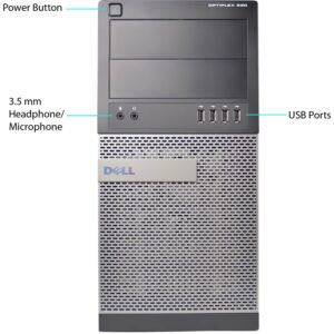 Dell Optiplex 990 Tower Premium Business Desktop Computer (Intel Quad-Core i5-2400 up to 3.4GHz, 16GB DDR3 Memory, 2TB HDD + 120GB SSD, DVDRW, WiFi, Windows 10 Professional) (Renewed)