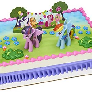 DecoPac My Little Pony Cake Topper, 3-Piece Cake Decorations with Rainbow Dash and Twilight Sparkle Ponies for Fun After the Birthday Party, 3"