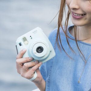 Fujifilm Instax Mini 9 Instant Camera (Ice Blue) with 2 x Instant Twin Film Pack (40 Exposures)