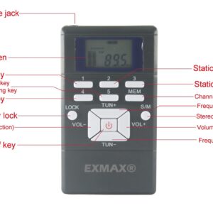 EXMAX EXG-108 Live Translator Device Wireless Microphone FM Radio Broadcast System for Social Distancing Tour Guide Teaching Meeting Training Church Parking Lot 1 Transmitter & 30 Receivers (Gray)