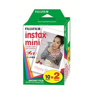 Fujifilm Instax Mini 9 Instant Camera (Cobalt Blue) with 2 x Instant Twin Film Pack (40 Exposures)