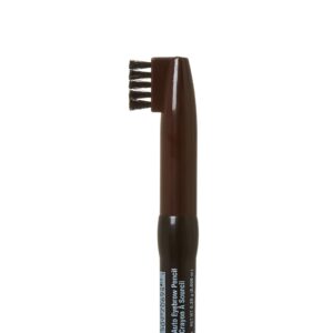 Kiss New York Professional Long-Lasting Eyebrow, Retractable Eyebrow Pencil, Rich Pigmentation, Coconut Oil Infused, Built-in Brush Brow, Sapes, Define, Fills Brow, Eye Makeup (DARK BROWN)