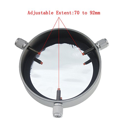 Astromania Deluxe Filter 100mm Adjustable Metal Cap for Telescope Tubes with Outer Diameter from 70mm to 92mm Aperture 75mm