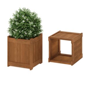 Furinno 2-FG16450 Tioman Hardwood Flower Box, Two-Pack, Natural