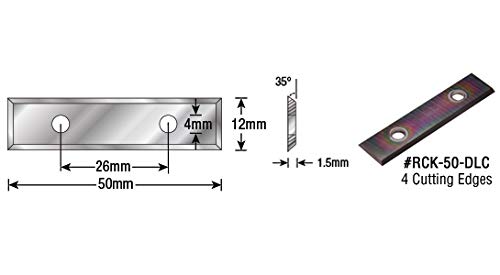 Amana Tool - RCK-70-DLC Solid Carbide 4 Cutting Edges Diamond-Like Carbon (DLC) Coated Ins