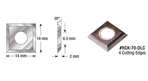 Amana Tool - RCK-70-DLC Solid Carbide 4 Cutting Edges Diamond-Like Carbon (DLC) Coated Ins