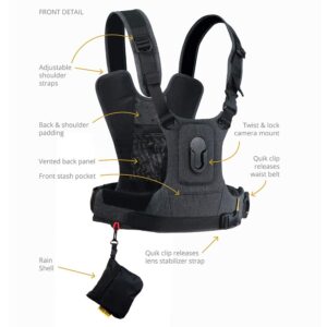 Cotton Carrier CCS G3 Camera Harness System for One Camera - Grey