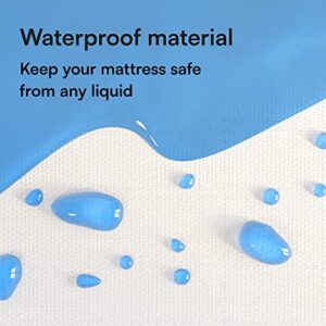 Niagara Waterproof Mattress Protector King Bed Size Jersey Knit Deep Pocket 78x80 Noiseless 8-20Inches Smooth Knit Jersey Mattress Pad Cover Fully Fitted