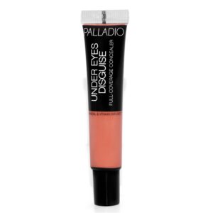 Palladio Full Coverage Concealer, Under Eyes Disguise, Creamy Face and Eye Concealer, Evens Skin Tone, Conceals Blemishes, Dark Circles and Fine Lines, Use with Concealer Brush, Peach Tea