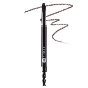 sugar cosmetics arch arrival brow definer02 taupe tom (grey brown) long-lasting, 12hr coverage, built-in spoolie