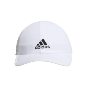 adidas Men's Superlite Relaxed Fit Performance Hat, White/Black, One Size